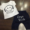 Smile Face Printed Cute T-shirts+ pants