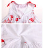 Red Flower Girl Sleeveless Dress